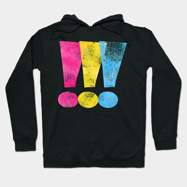 Pansexual Pride Exclamation Points Hoodie by wheedesign